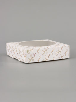 Цена за 5 шт. Коробка подарочная самосборная с окном Only for you, 11.5×11.5×3 см