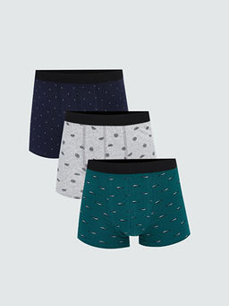 Standart Kal?p Pamuklu Esnek Erkek Boxer 3l?