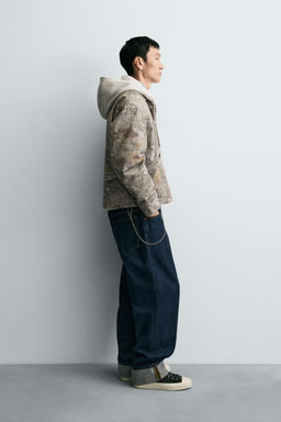 WASHED JACKET ABSTRACT PRINT - Zara фото 4