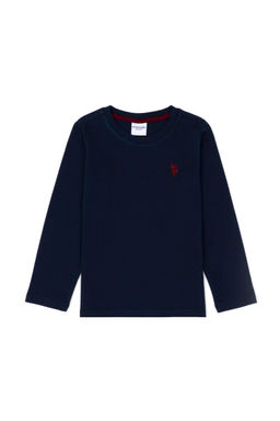 Базовый свитшот темно-синего цвета для мальчика - U.s. polo assn фото 4