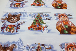 Вафельное полотно Время сказочных историй, ш.1.5м, хлопок-100%, 150гр/м.кв, раппорт 63см - Купава фото 2