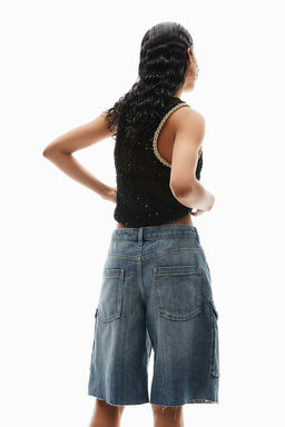 Bermudas cargo en denim Low - H&m фото 3