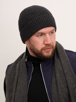 Шарф из кашемира 12219n темно-серый