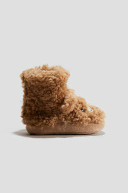 Zapatillas de casa efecto pelo con suela blanda