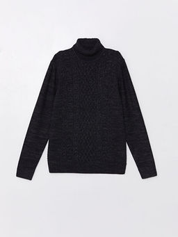 Bal?k?? Yaka Uzun Kollu Erkek Triko Kazak