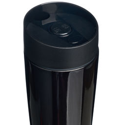 ТЕРМОКРУЖКА AGNESS ЧЕРНАЯ ПАНТЕРА С КНОПКОЙ-СТОППЕРОМ  КОЛБА НЕРЖ.СТАЛЬ 18/10 AGNESS