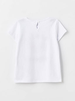 Bisiklet Yaka Bask?l? K?z Bebek Ti??rt - Waikiki фото 3