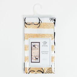 Дорожка на стол новогодняя Этель: Олени, 30 70 см, 100 % хлопок, саржа, 190 г/м  фото 2