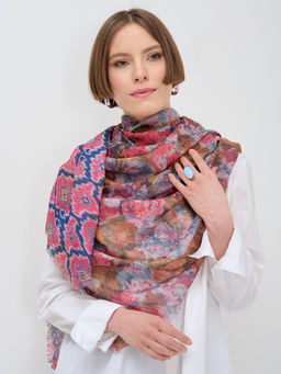 Оригинальный двусторонний платок с бахромой - Tantino фото 4