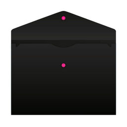 Цена за 4 шт. Папка-конверт на кнопке А4, 180 мкм, Calligrata, непрозрачная, чёрная, кнопки цветные, до 120 листов, МИКС  фото 3