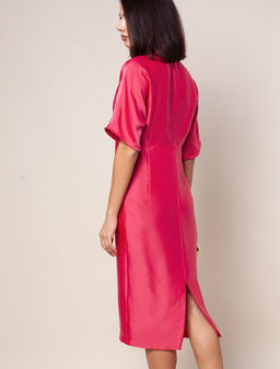 VILATTE / Платье из плотного полуматового сатина фото 4