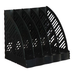 Лоток для бумаг А4, вертикальный, 5 отделений, чёрный