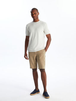 Bisiklet Yaka K?sa Kollu Erkek Triko Kazak