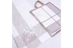 Скатерть текстильная имитация льна с вышивкой Каприз 11 - Наталья-текстиль фото 5