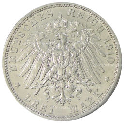 3 марки 1910 года G Германия (Баден)