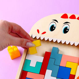 Детская развивающая игра тетрис «Дракончик», 2,5 × 22,3 × 29,8 см