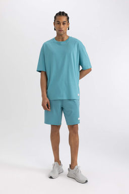 DeFactoFit Slim Fit Dar Kesim Cepli Bask?l? Sporcu Sort  фото 3