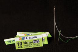 Иглы для шитья ручные Gamma NIR-05 № 5 швейные в конверте 10 шт