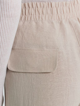 Брюки женские бежевые из коллекции "Premium Linen" св.бежевый 182507