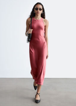 Vestido midi de sat?n sin mangas - H&m фото 7