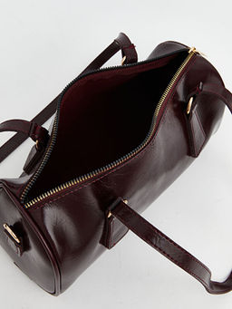 Deri G?r?n?ml? Kad?n Bowling Omuz ?antas?