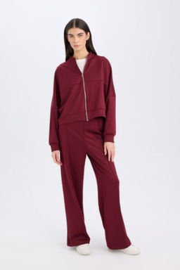 Wide Leg Genis Bol Paca Esofman Alt? Basic Duz Beli Lastikli Bagc?kl?