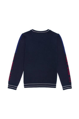 U. S. Polo Assn Темно-синий трикотажный свитер с круглым вырезом для мальчика - U.s. polo assn фото 5