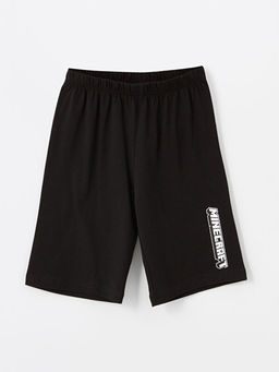 Beli Lastikli Minecraft Bask?l? Erkek ?ocuk Pijama ?ort