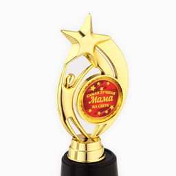 Кубок Самая лучшая мама на свете наградная фигура, пластик, 18.5 см