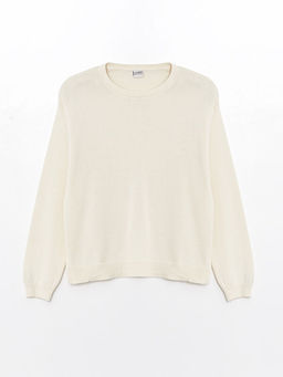 Bisiklet Yaka Basic Uzun Kollu K?z ?ocuk Triko Kazak