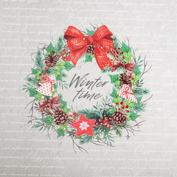 Цена за 5 шт. Коробка для кондитерских изделий новогодняя с пластиковой крышкой Winter time, 21×21×3 см