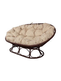 Диван садовый «Мамасан», 164×104×75 см, коричневый, с бежевой подушкой