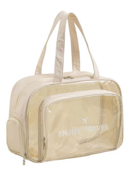 Kristaller Сумка-косметичка унисекс прозрачная с отделением для обуви, бежевый