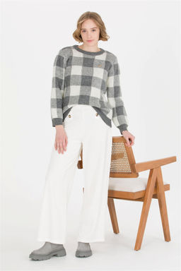 U. S. Polo Assn Женский серый меланжевый свитер с круглым вырезом - U.s. polo assn фото 8