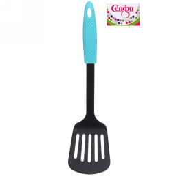 Цена за 5 шт. Лопатка кухонная пластиковая с прорезями "Гурман" узкая