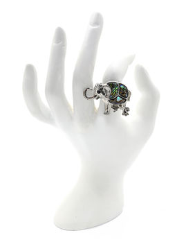 Кольцо с перламутром слон 37*26мм