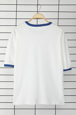 TRENDYOL MAN Unisex Saks Oversize/Genis Kesim Kollar? Seritli %100 Pamuklu T-Shirt TMNSS25TS00099 - Trendyolmilla фото 11