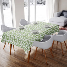 Скатерть 240х145см Астурия зеленый, длина стола до 200см, на 10-12 персон, рогожка (хлопок 100%) 171г/м2, упаковка классическая, пакет ПВХ 25х41см, Домашняя мода (Россия)