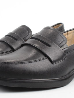 03-PDEB105-1 BLACK Лоферы женские (натуральная кожа)