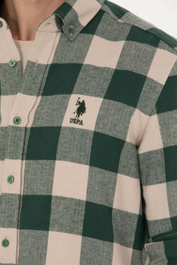 U. S. Polo Assn / Мужская зеленая рубашка Lumberjack - U.s. polo assn фото 7
