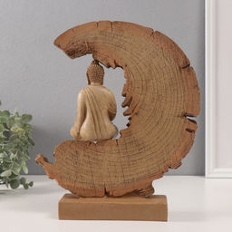 Фигурка полистоун «Будда - Мудра Дхьяна - медитация в разрезе дерева», 6.5×27×27 см