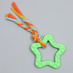 Игрушка жевательная с канатом Звезда с хвостом, зелёная - Пижон фото 2