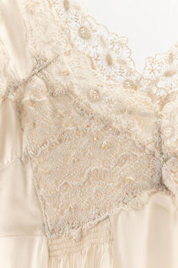 SATIN LACE CAMISOLE DRESS - Zara фото 6