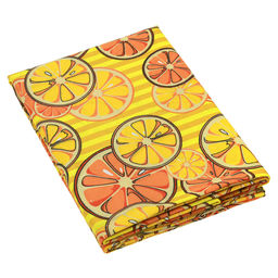 Скатерть 180х145см Апельсины, вид 5, длина стола до 140см, на 6 персон, рогожка (хлопок 100%) 171г/м2, упаковка классическая, пакет ПВХ 28х41см, Домашняя мода (Россия)  фото 4