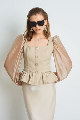 Топ из джинсового полотна - Mixan фото 3