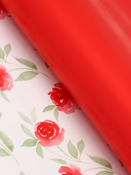 Цена за 20 шт. Пленка для цветов и букетов «Цветы», красная, 57×57 см