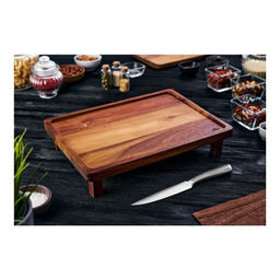 Столик-поднос деревянный сервировочный Walmer Safari 35x25 см, цвет темное дерево  фото 3