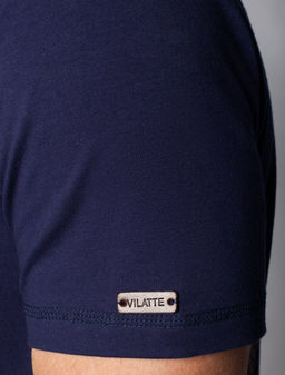 VILATTE / Футболка из премиального хлопка с эластаном  фото 3