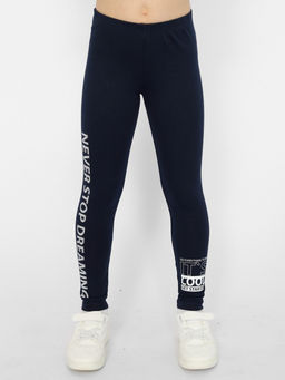 CRB wear/CWJG 70401-41 Брюки модель легинсы для девочки,темно-синий/Ex.Cherubino