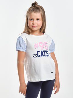 Футболка с принтом UD 4795 белый/голубой